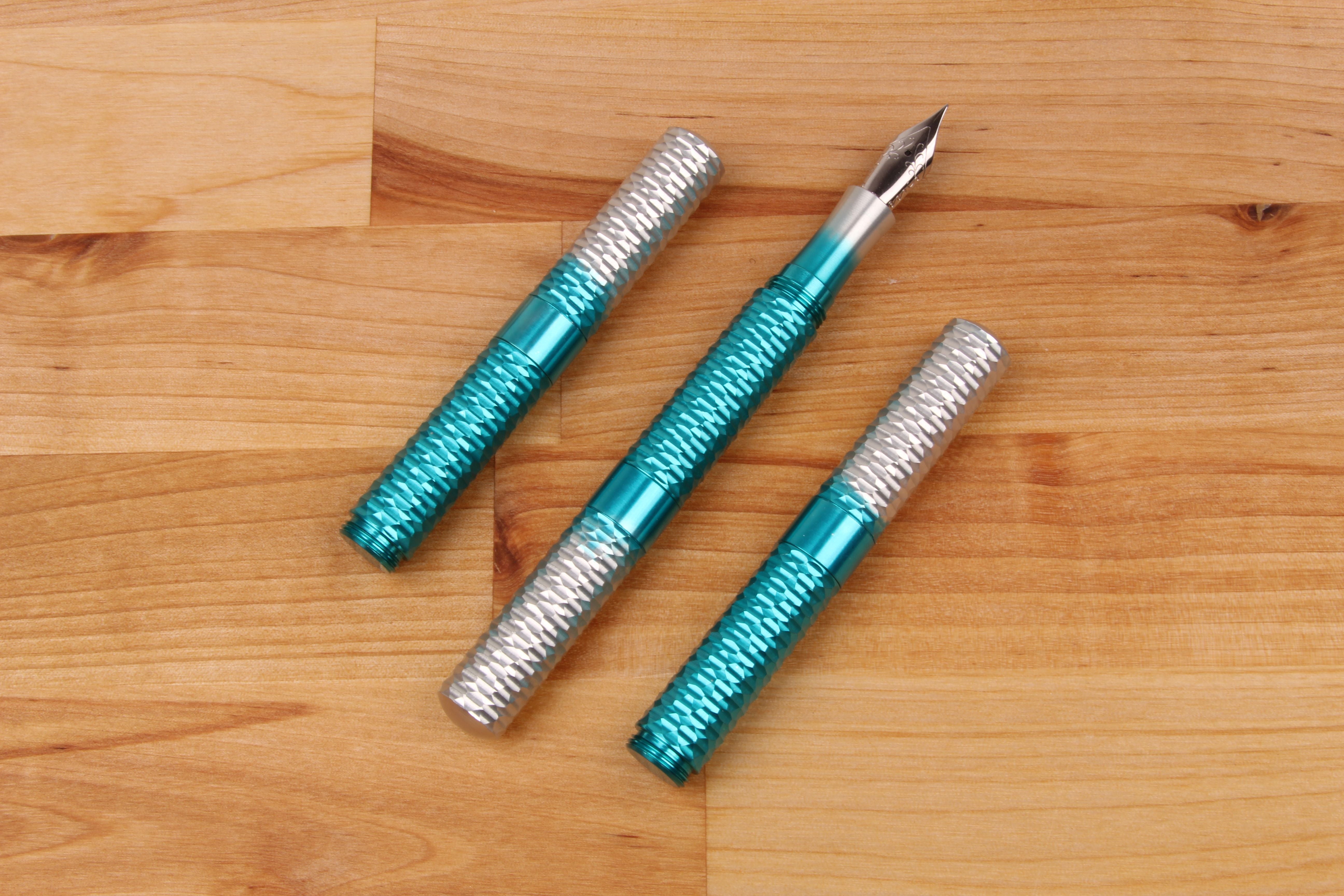 Anodized Aluminum Faceted "Pocket Six" Fountain Pen